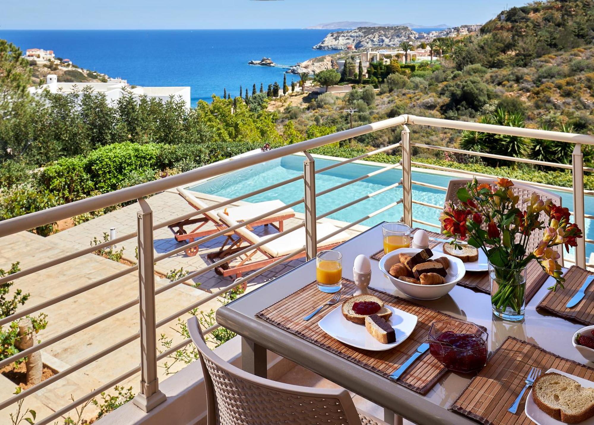 Spacious Villa With Private Eco-Pool And Panoramic Sea View Ajía Pelajía Kültér fotó